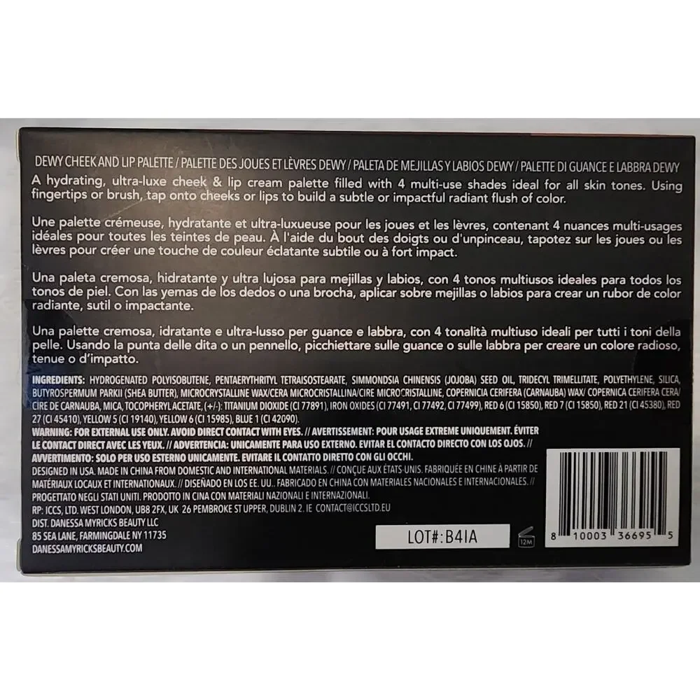 Danessa Myricks Beauty Dew It Undercover Cheek & Lip Palette SEALED